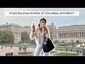 First day at columbia university applying to columbia grad school isshr whats in my school bag