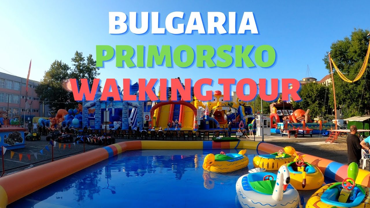 🇧🇬BULGARIA🇧🇬 - City Primorsko | Walking Tour 4K
