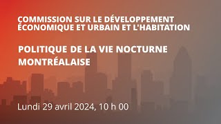 2024-04-29 10 H 00 - Commission sur le développement économique et urbain et l