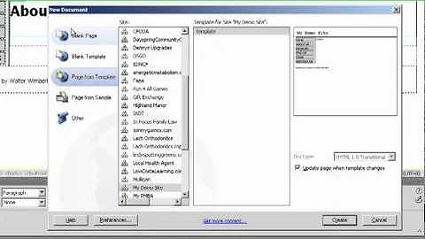 Create Pages From a Dreamweaver Template - Tutorial Video