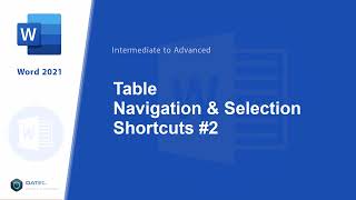 #90 -  Table Navigation & Selection Shortcuts part 2 In Microsoft Word
