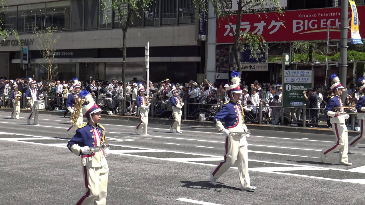 日本大学櫻丘高等学校吹奏楽部・バトントワラー部・ 2016銀座ゴールデンパレード YouTube 日本大学櫻丘高等学校吹奏楽部・バトントワラー部・ 2016銀座ゴールデンパレード YouTube