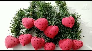 صنع علاقة للمطبخ من خشب/ تعلم صنع الفراولةمن القماش ...  DIY hanger stand / DIY cloth strawberry