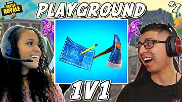 PLAYGROUND 1V1 VS MY GIRLFRIEND! *insane build battles* #1 | Fortnite Battle Royale Playground 1v1