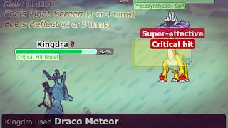 Kingdra uses focus energy and the game ends
