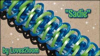 Sadie Rainbow Loom Bracelet Tutorial (3 bars wide)