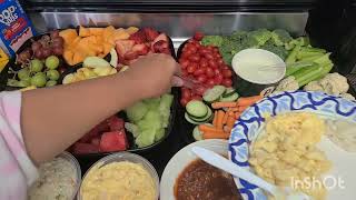 Enjoying Publix food platters