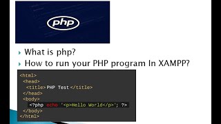 SERVER-SIDE SCRIPTING PHP || INTRODUCTION TO PHP || HOW TO EXECUTE PHP PROGRAM USING XAMPP?