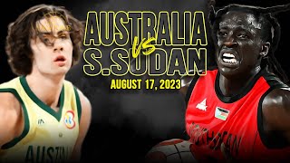 Australia vs South Sudan Full Game Highlights | FIBA WC WarmUp | August 17, 2023 | FreeDawkins