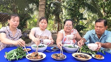 Đặc Sản Miền Tây với Món Cá Ngát Kho Tiêu Chấm Rau Vườn Ngon Hết Sảy | TKQ & Family T 2021