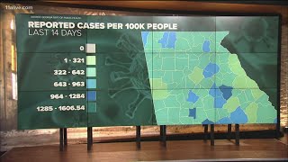 A look at COVID cases in Georgia as cases rise