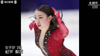 スライドショー・NHK杯フィギュア女子SP　紀平は2位