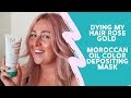 Dying my hair Rose Gold with Moroccan Oil Color Depositing Mask