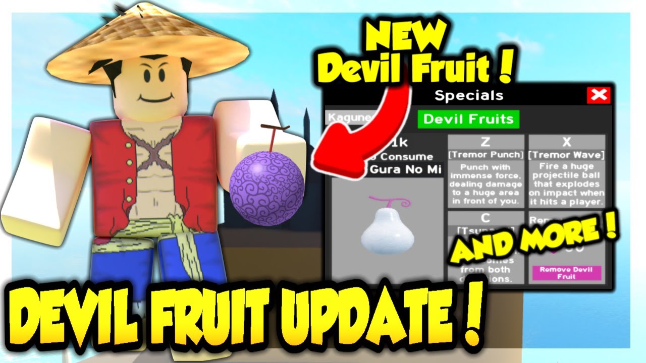 New Devil Fruits Update New Training Areas New Class In Anime
