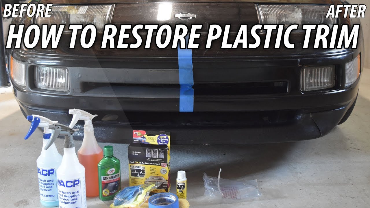 How to PERMANENTLY Restore Faded Plastic Car Trim! (DIY RESTORE) 