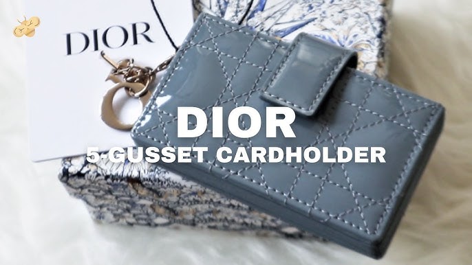 Shop Christian Dior LADY DIOR LADY DIOR 5-GUSSET CARD HOLDER