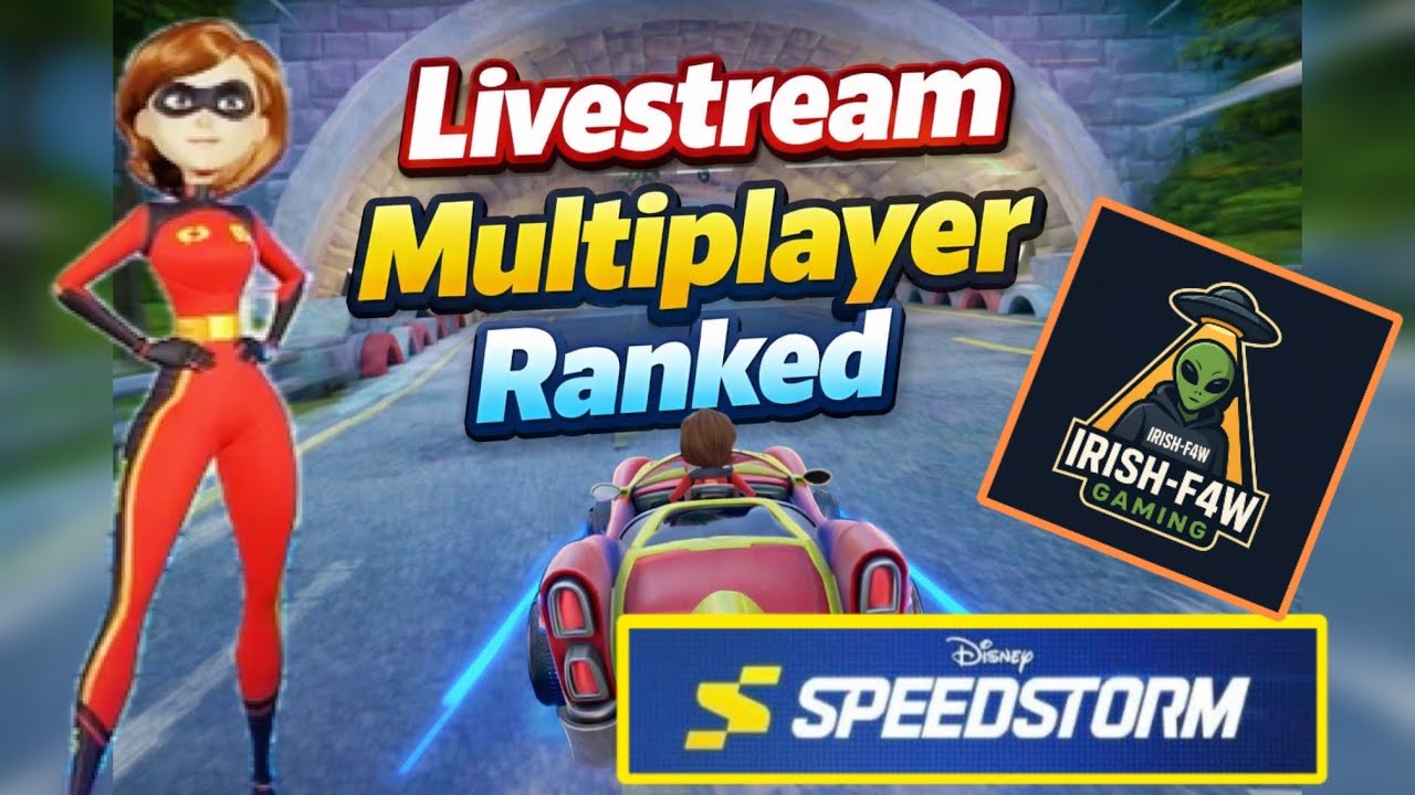 Disney Speedstorm live stream Road to 250 Subscribers- Irish-F4W Gaming