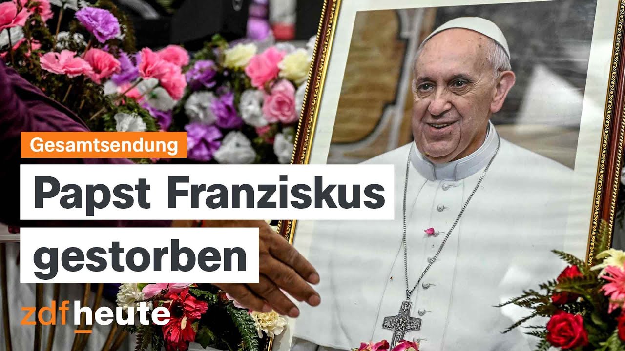 heute 19:00 Uhr vom 21.04.2025 Papst Franziskus an Ostermontag gestorben