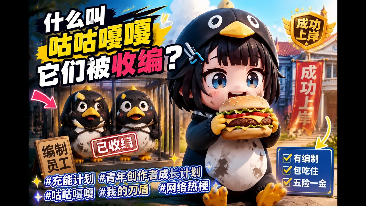 什麼叫咕咕嘎嘎它們被收編？成功上岸？ #充能計畫 #青年創作者成長計畫 #咕咕嘎嘎 #我的刀盾 #網路熱梗