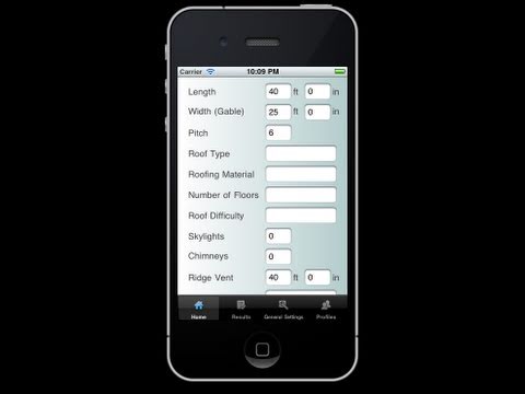 Roofing Calculator iPhone app preview