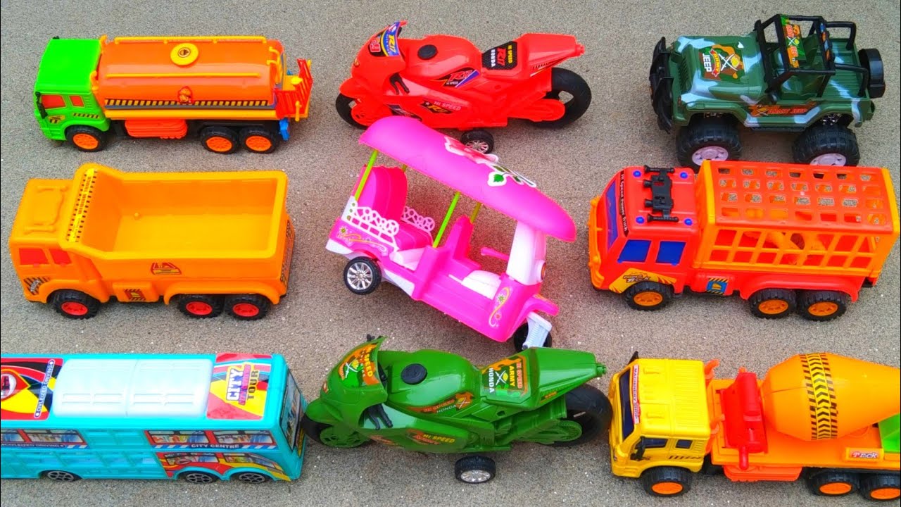 TRAIN JCB TOY CARTOON TOY PLANE VIDEO CRANE, TRACTOR, BUS, TRAIN