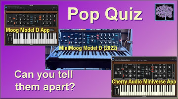 POP QUIZ: MiniMoog Model D, Moog Model D App and Cherry Audio Miniverse. Can you tell them apart?