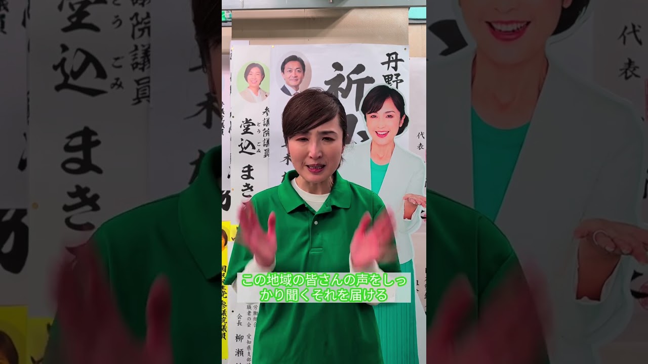 丹野みどり 最後のお願い #国民民主党 #愛知11区 #t丹野みどり #現役世代から豊かに #shorts