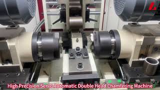 Precision CNC Automatic Double Head Chamfering Machine #chamferingmachine