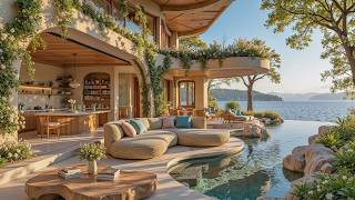 Nature-Inspired Ocean Villa Jazz | Soft Jazz Music &amp; Poolside Ambience for Slow Living and Rest