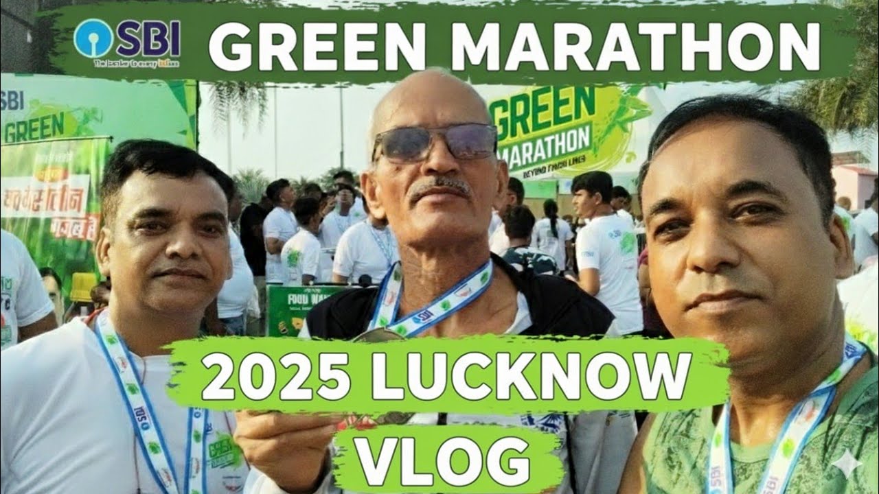SBI Green Marathon 2025 Lucknow | My 10K Race Experience | Motivation, Energy of Runners🏃‍♂️🌿|Vlog|