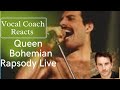 Voice Coach Reacts - Queen (Bohemian Rhapsody live at Rock Montreal) FREDDIE IS AMAZING!!