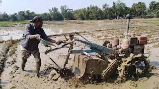 power tiller পাওয়া টিলার  tiller in muddy by tos vlog part 54 by The Tos vlogs 488 views 2 years ago 2 minutes, 37 seconds