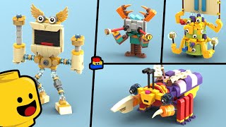 How to Build LEGO MSM Anniversary Monsters: Gold Epic Wubbox, Knurv, Buzzinga, and Epic Jam Boree