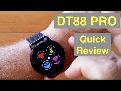 DTNo.1 DT88 Pro IP67 Waterproof Full Touch Blood Pressure Health Fitness Smartwatch: Quick Overview