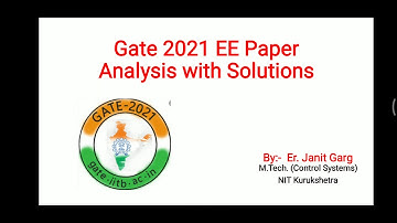 Gate 2021 Electrical (EE) Answer key Part 1