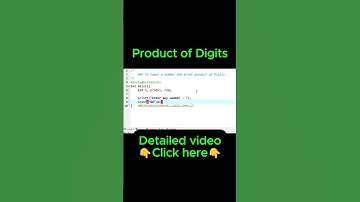 Find Product of Digits of a Number  #cprogram