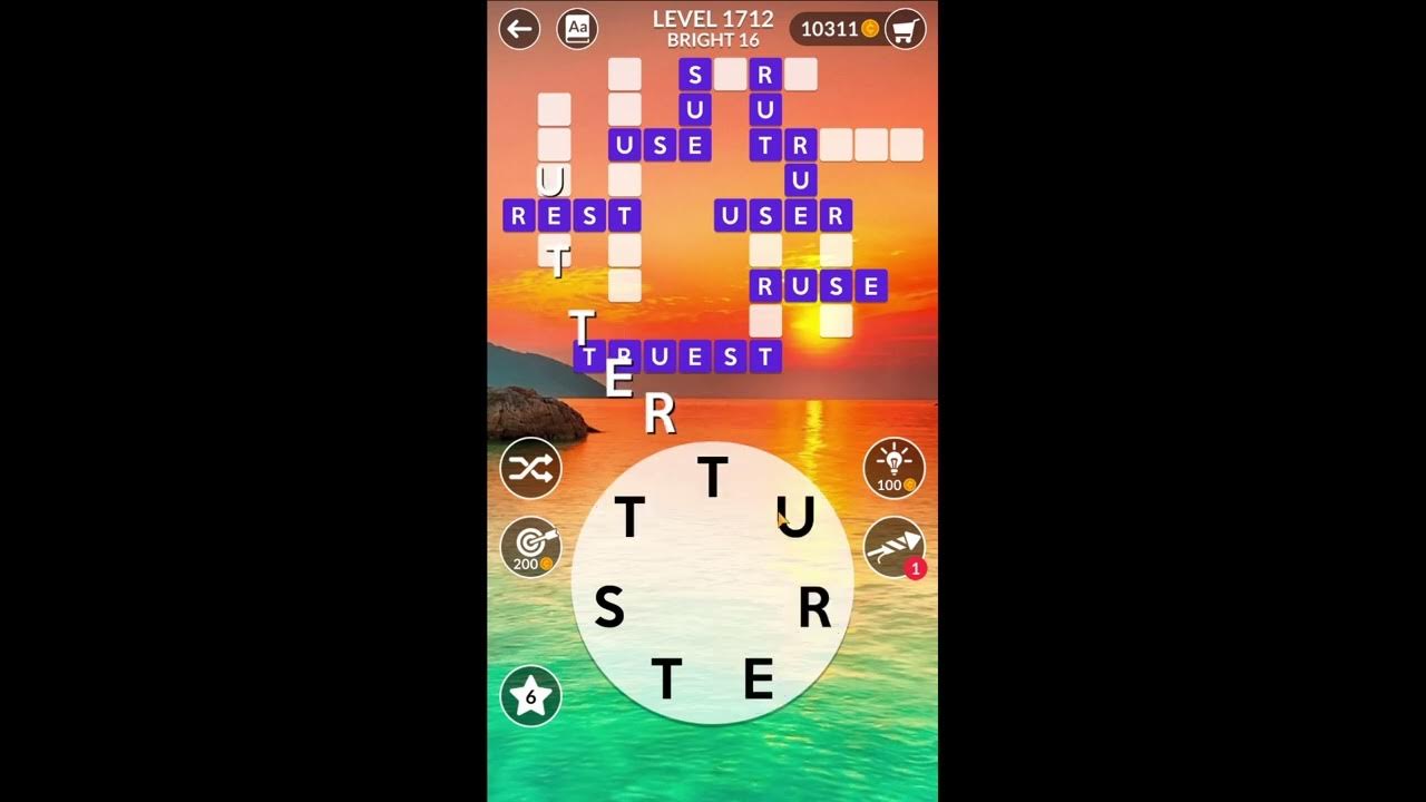 Wordscapes Level 1712 Answers - YouTube