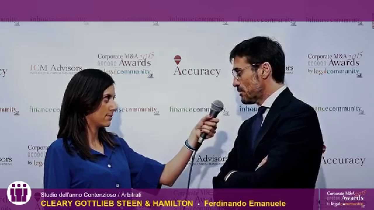 Ferdinando Emanuele - Corporate M&A Awards 2015 by legalcommunity.it
