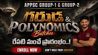 APPSC Group-1 & Group-2 2026 Complete Course | Garuda & Polynomics | Live classes Starts Tomorrow