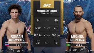 Information EA Sports UFC 6 Gameplay Roman Kopylov vs Michel Pereira Guide