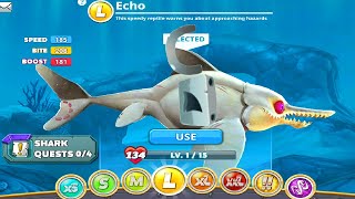 Hungry Shark World - NEW Echo Shark Unlocked Bigger, Stronger & Faster - Android Gameplay