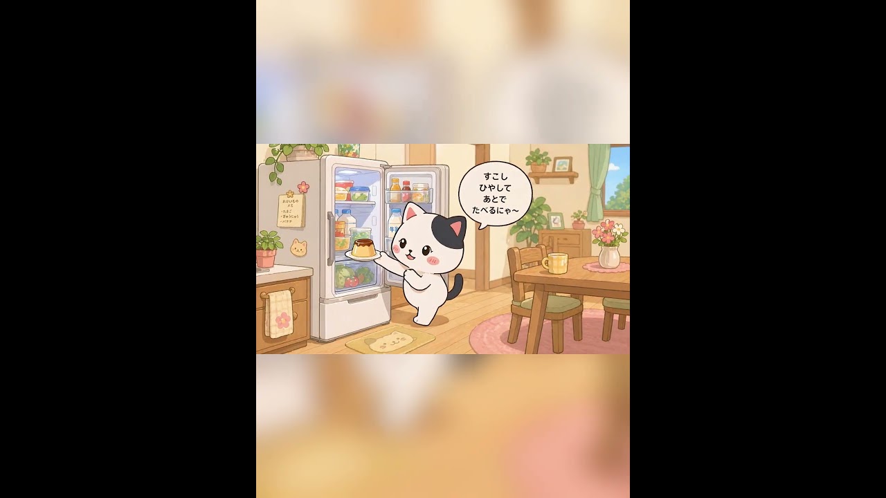 お散歩中にスーパーでプリンの特売を見かけて早速購入してお家で食べるほのちゃん