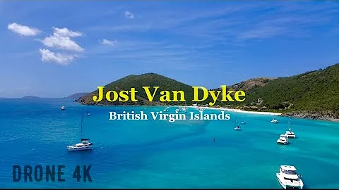 EXPLORING JOST VAN DYKE | BVI | 4K DRONE | WHITE BAY BEACH AND WHITE BAY VILLAS