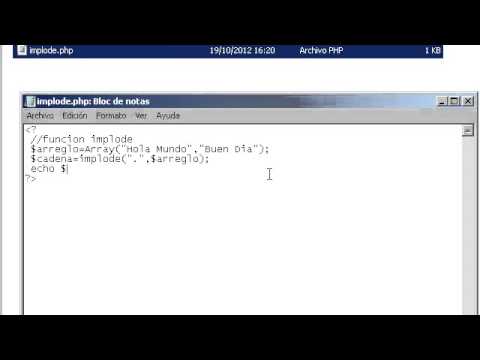 PHP: Usando La Funcion Implode