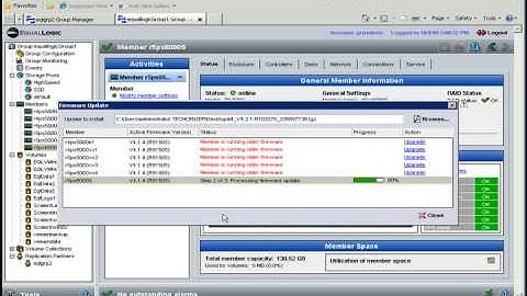 Dell EqualLogic GUI Firmware Upgrade