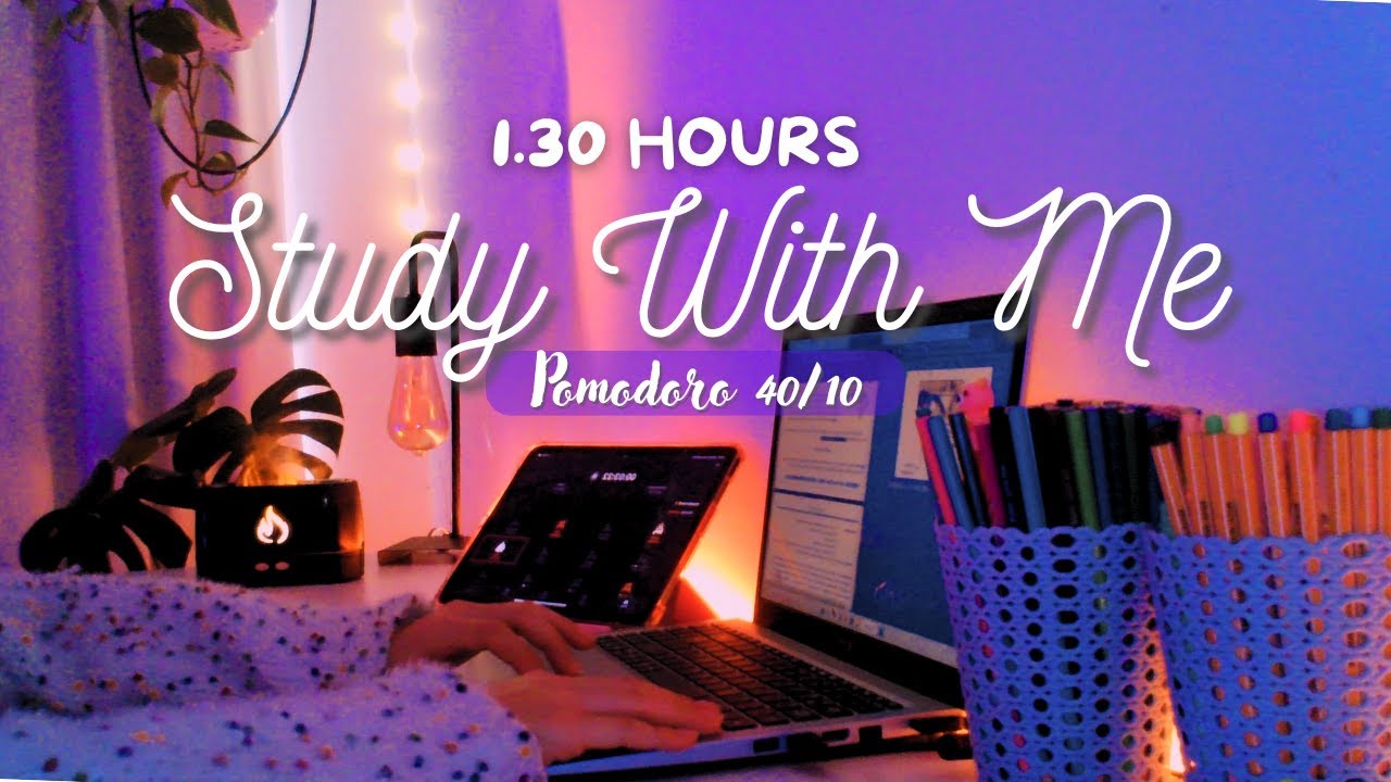 Study with me 1h30 late night relaxing lofi music real time with