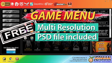 FREE GAME MENU | Multi Resolution, PSD File Included, Editable