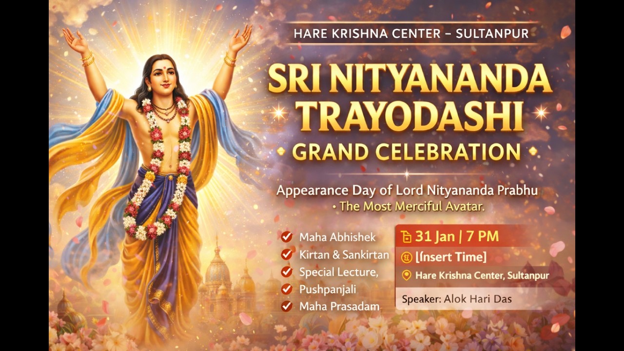 Nityanand Trayodashi Celebration | Feb 1 | Hare Krishna Center Sultanpur