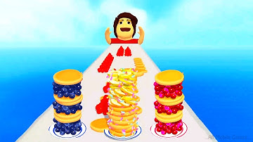 Pancake Run - All Levels Gameplay Walkthrough - Part 10 Level 31-35  (IOS,Android)