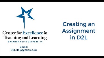 Creating an Assignment in D2L